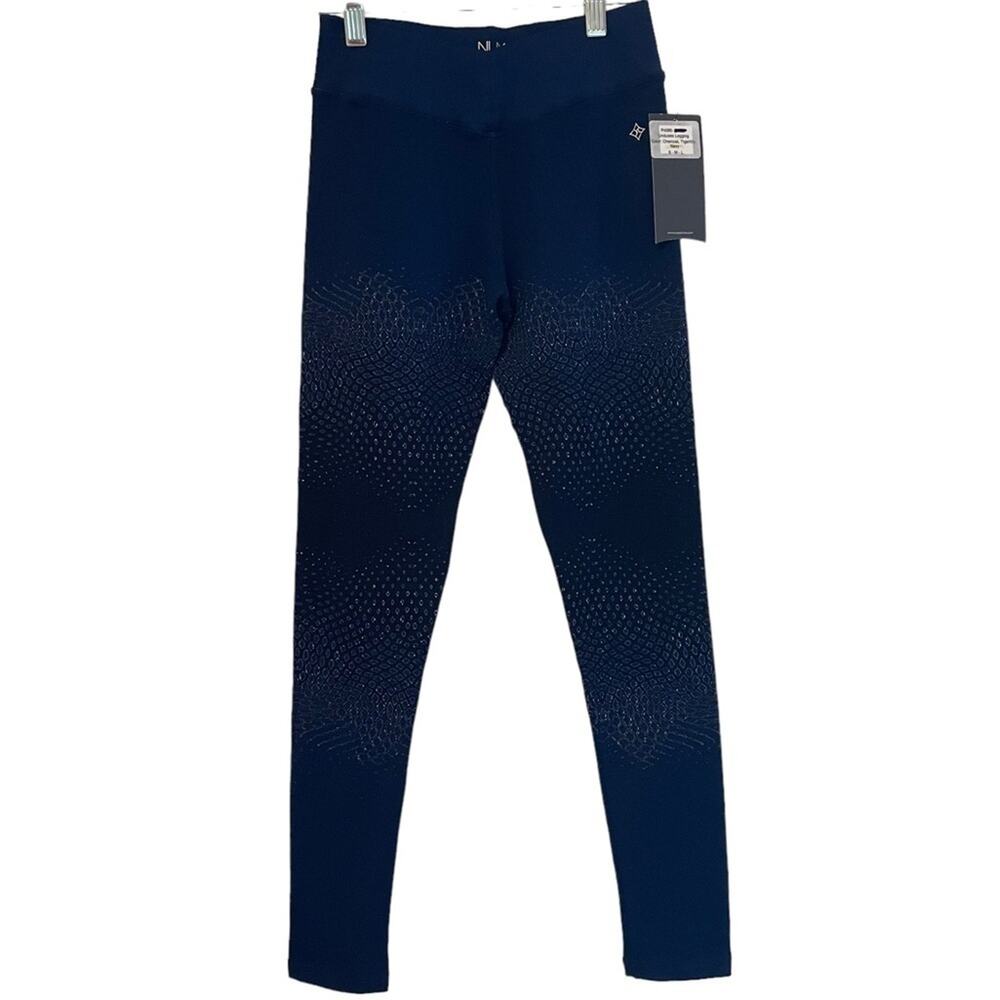 NUX Undulate Navy Leggings NWT‎ Small